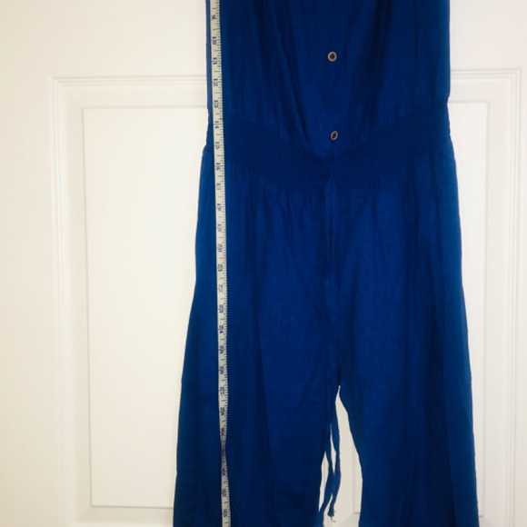 NWT- Nana USA Royal Blue Summer Pantsuit/Jumpsuit w/Rouching/Halter Top Sz: 2XL - Picture 11 of 11